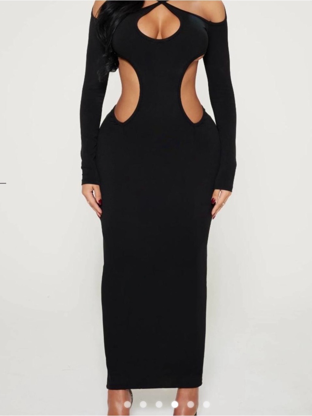 Gal Vault Black Cutout Dress